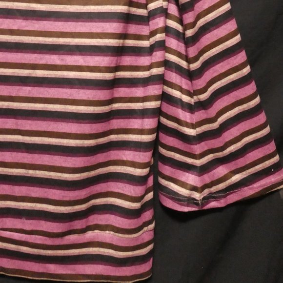 WEEKEND by SUZANNE BETRO | small | Striped Long Sleeve Scoop Neck Shirt | NWOT - Picture 15 of 16